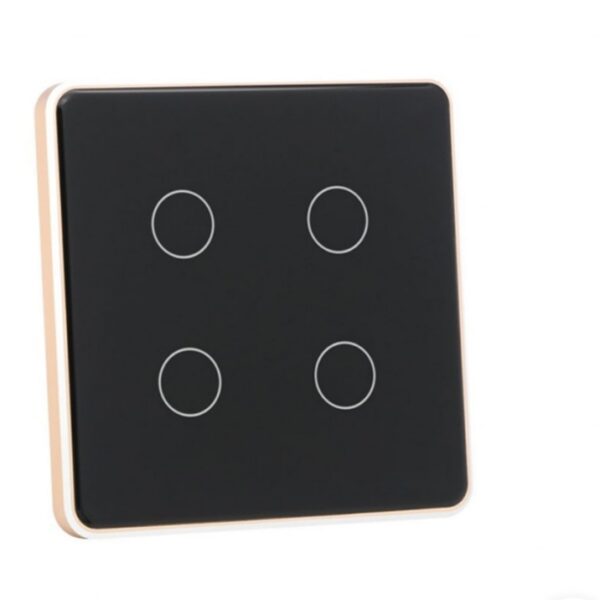 کلید لمسی ۴پل زیگبی فریم فلزی (zigbee)اکولوکس